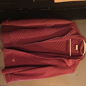L.L. Bean Plum Knit Full Zip Sweatshirt